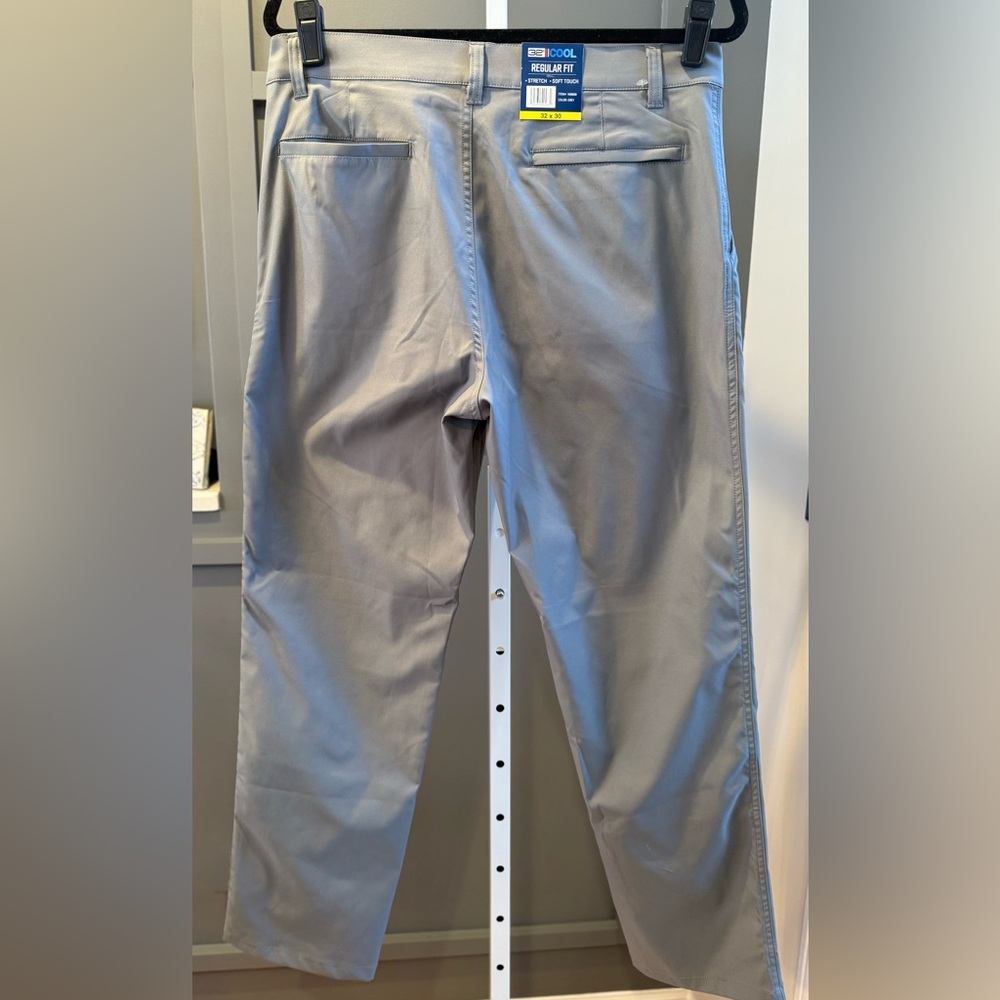 32 DEGREES COOL Regular Fit Pants Stretch Soft Touch Grey 32x30 - Picture 2 of 8